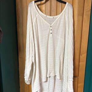 Women's Cream Long Sleeve Top